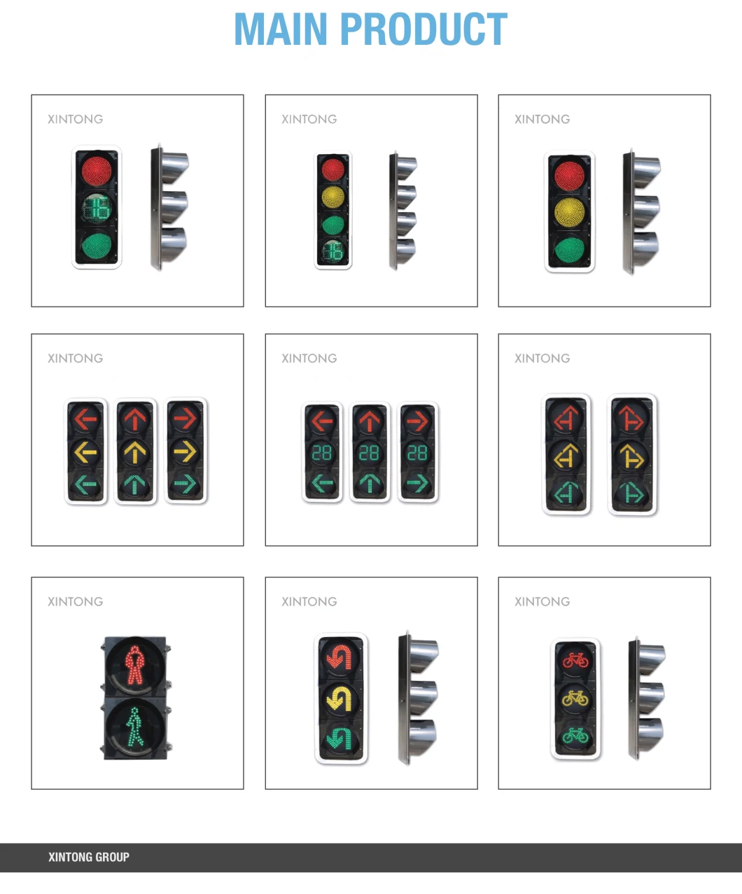Xintong Solar Wireless Traffic Light Control System